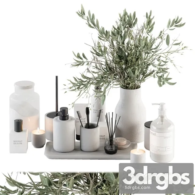 Bathroom Decor Set 13 3D Model Download