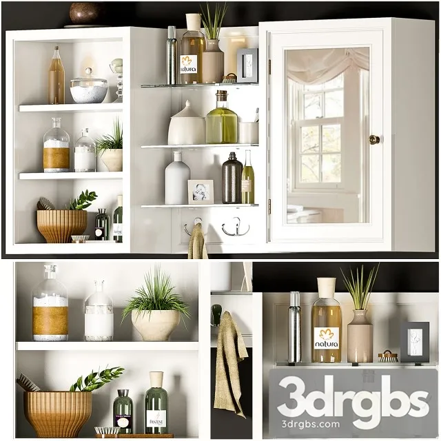 Bathroom Decor Set 3 3D Model Download