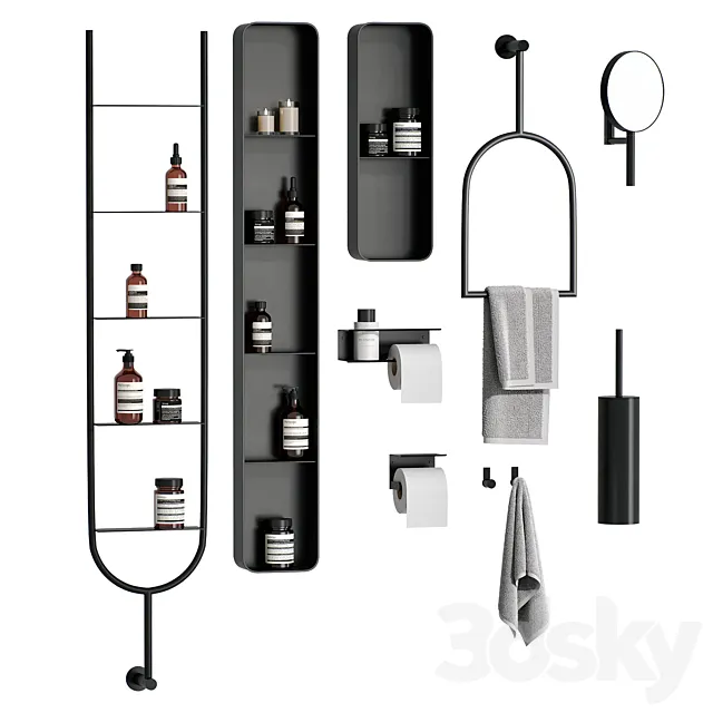 Bathroom decor set 3 3D Model