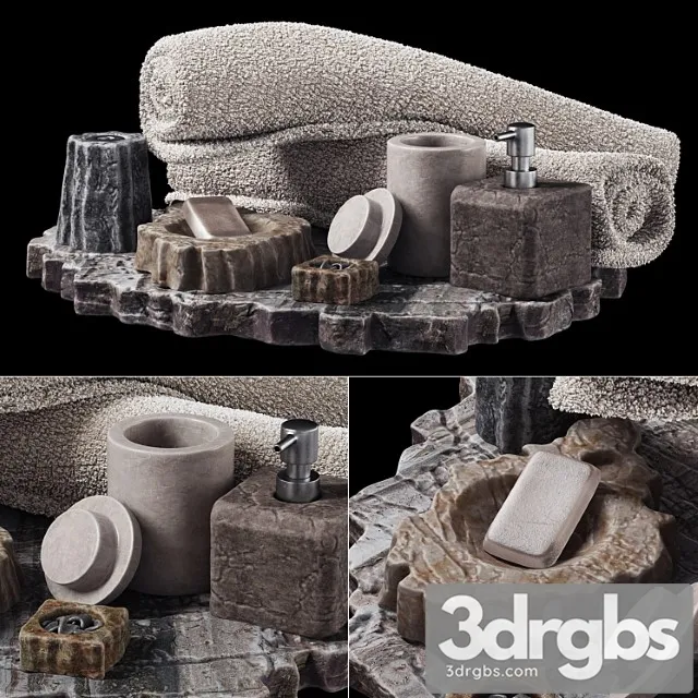 Bathroom Decor Stone Soap Dish 3D Model Download