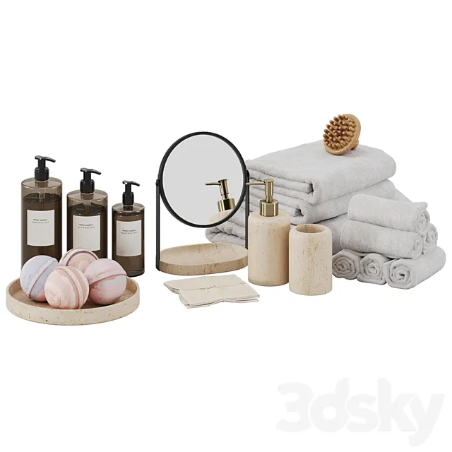 Bathroom decor Zara 3D Model Bathroom decor Zara 3D Model