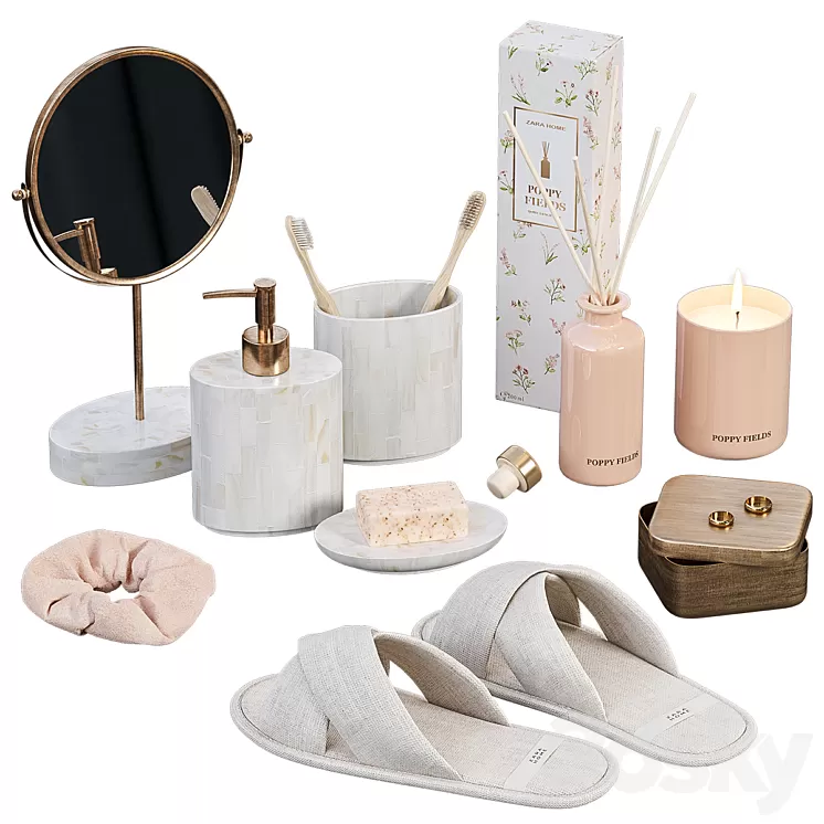 Bathroom decor Zara Home 2 3D Model