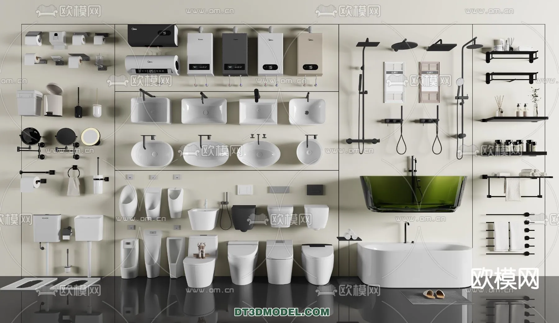 Bathroom Decoration 3D Models For Free Download – 3dsky – 007 – VRAY Render