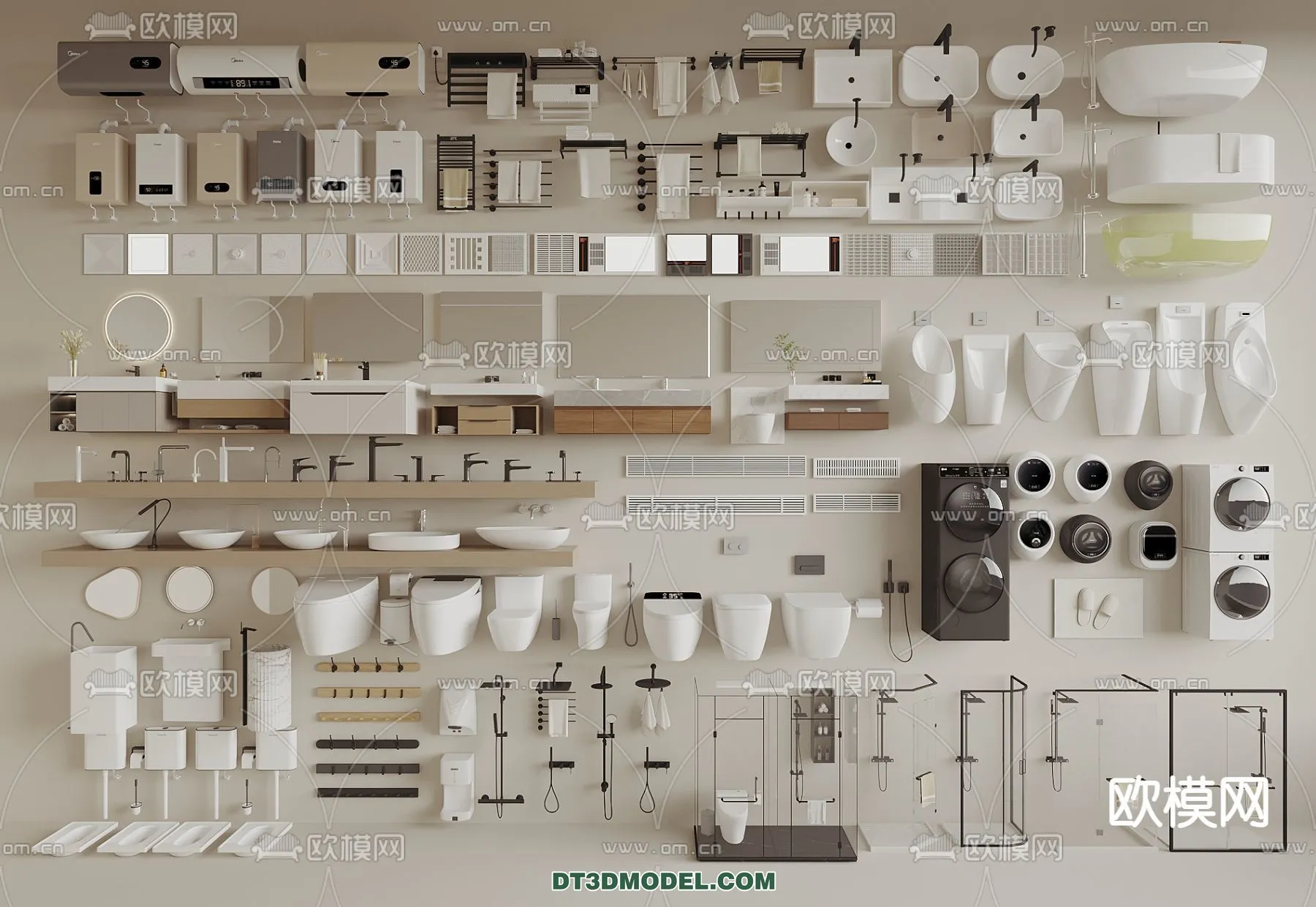 Bathroom Decoration 3D Models For Free Download – 3dsky – 018 – VRAY Render