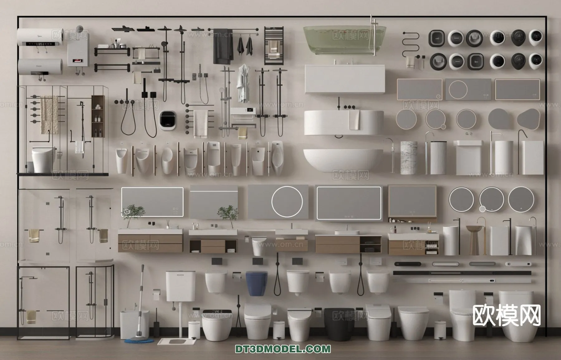 Bathroom Decoration 3D Models For Free Download – 3dsky – 026 – VRAY Render