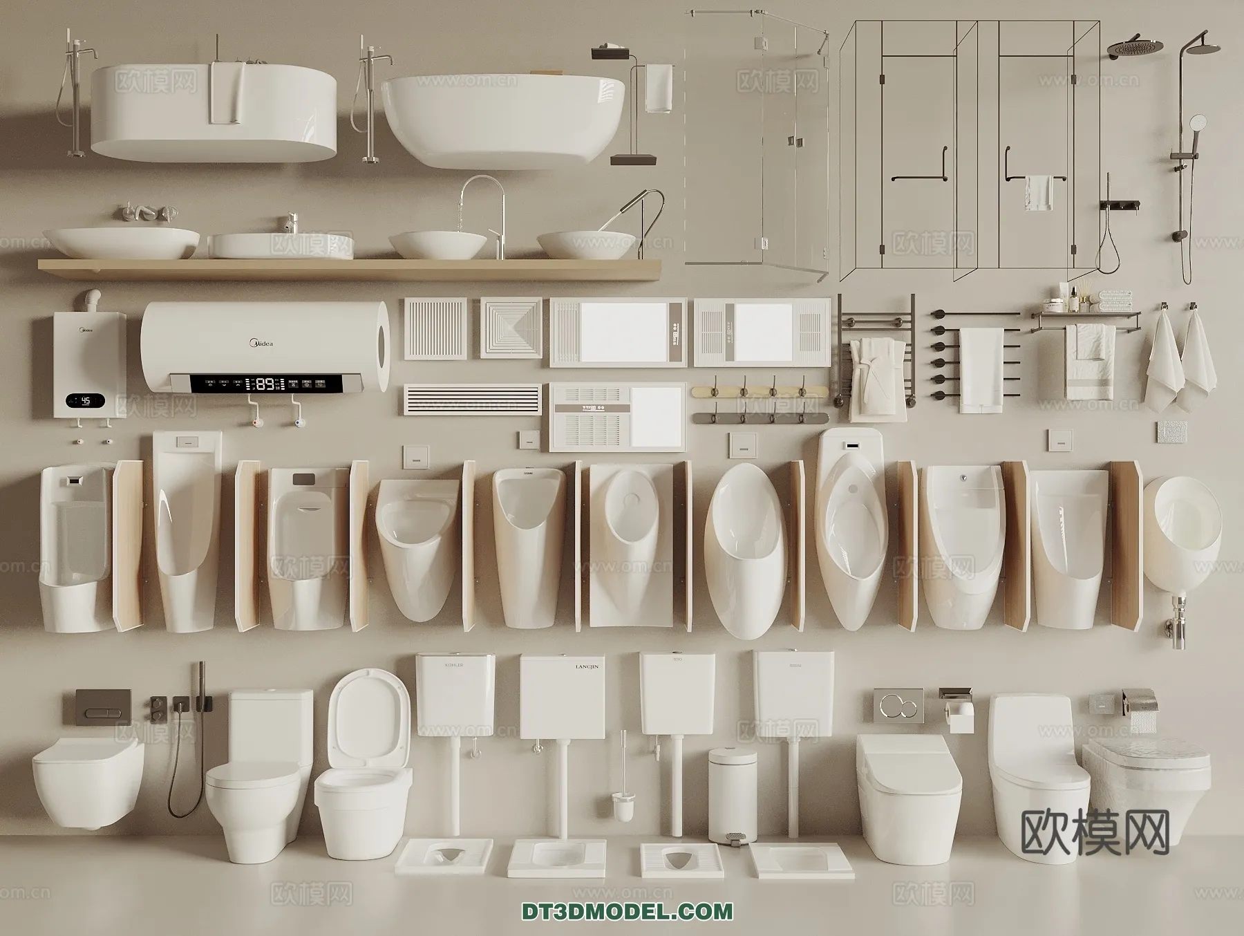 Bathroom Decoration 3D Models For Free Download – 3dsky – 033 – VRAY Render