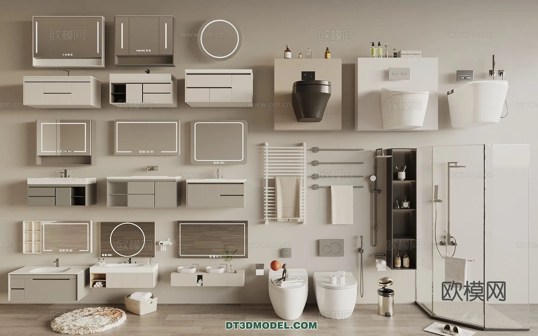 Bathroom Decoration 3D Models For Free Download – 3dsky – 034 – VRAY Render