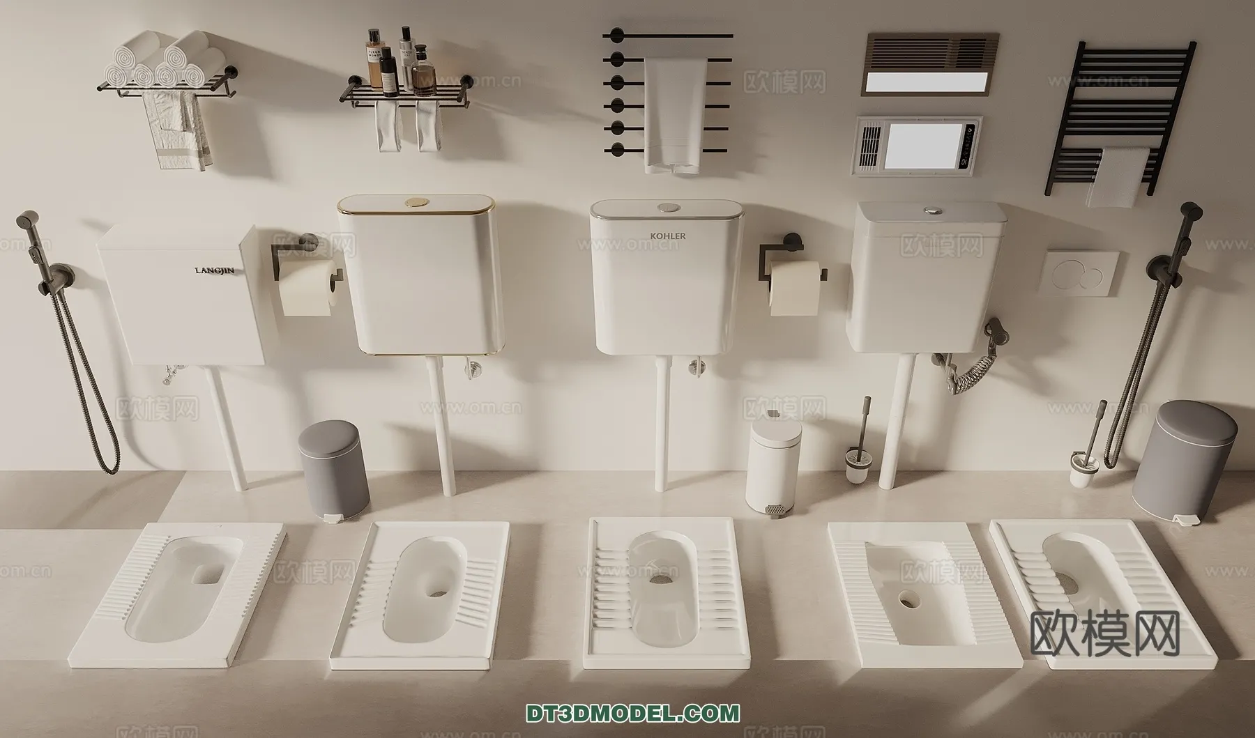 Bathroom Decoration 3D Models For Free Download - 3dsky - 044 - VRAY Render