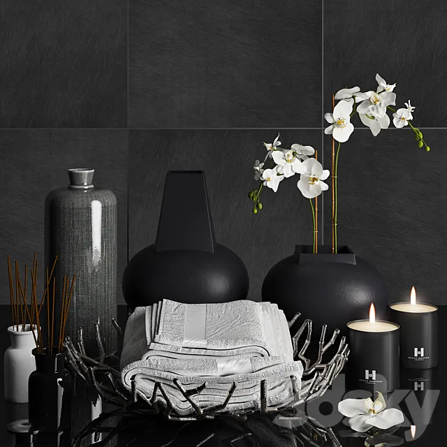 Bathroom Decoration by Kelly Hoppen 3DModel Bathroom Decoration by Kelly Hoppen 3DModel