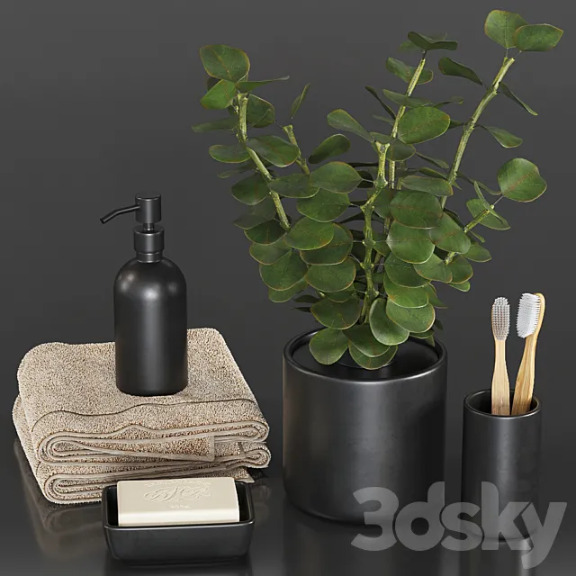 Bathroom decorative set 005 3DModel