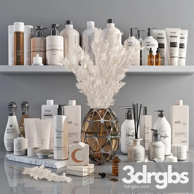 Bathroom Decorative Set 01 3D Model Download