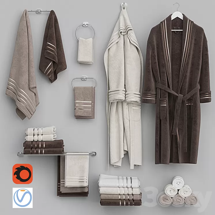 Bathroom decorative set 13 3D Model