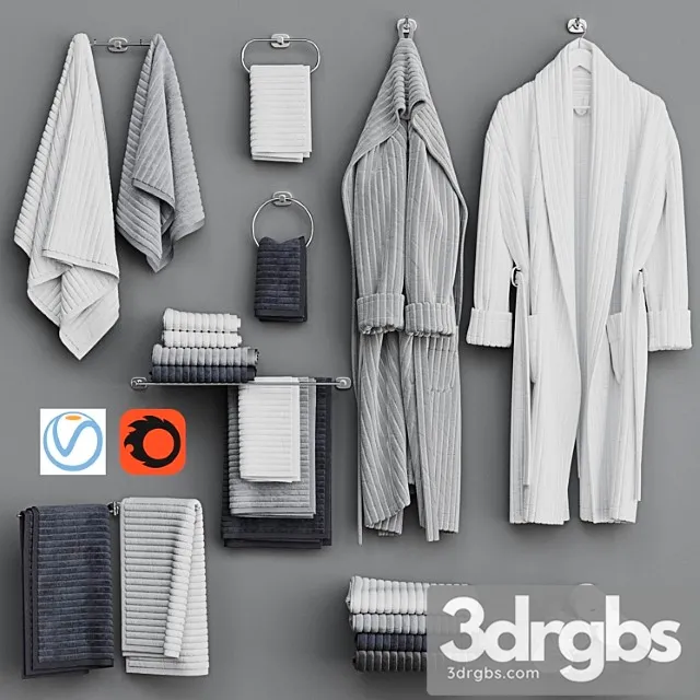 Bathroom Decorative Set 16 3D Model Download