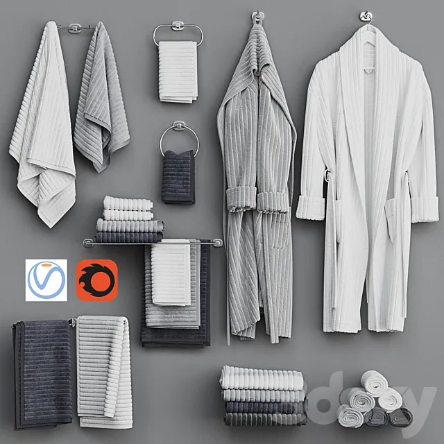 Bathroom decorative set 16 3D Model