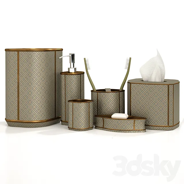 Bathroom decorative set 2 3DModel