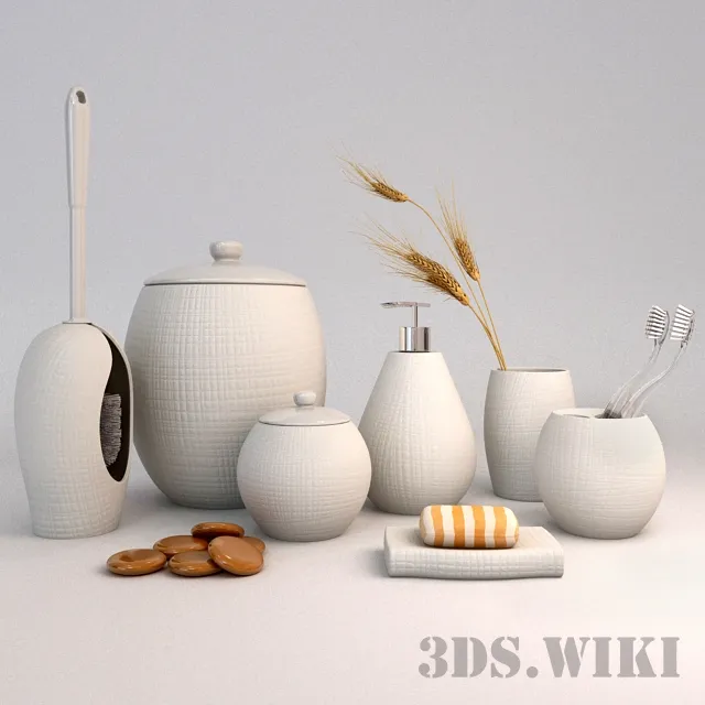 bathroom – Decorative set Karla by Candia 3D Model