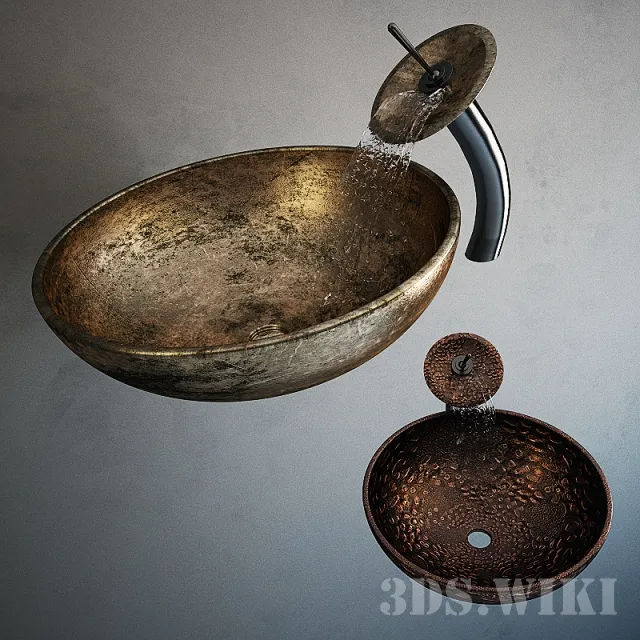 bathroom – Designer iron washbasin 3D Model bathroom – Designer iron washbasin 3D Model