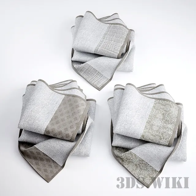 bathroom – Elegant towels 3D Model