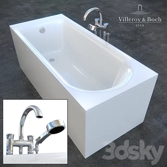 Bathroom faucet Pavia La Fleur. Villeroy & Boch 3DModel