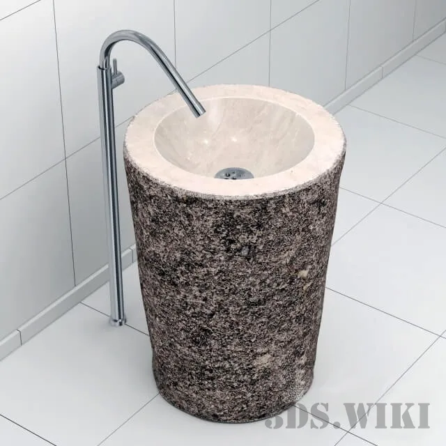 bathroom – Floor-standing sink 3D Model bathroom – Floor-standing sink 3D Model