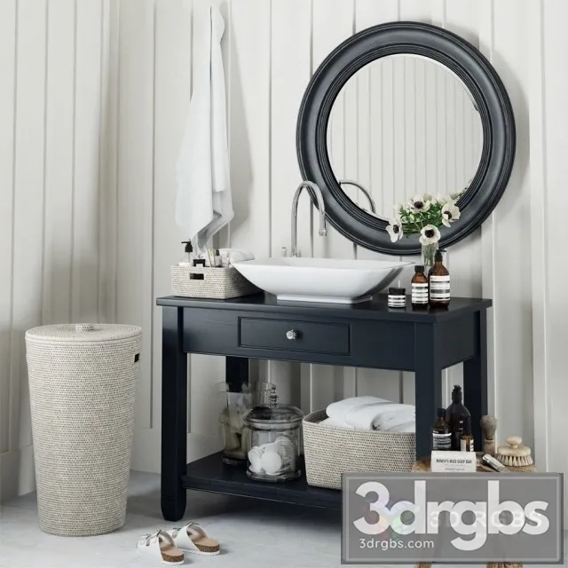 Bathroom Funiture Set 1 3D Model Download