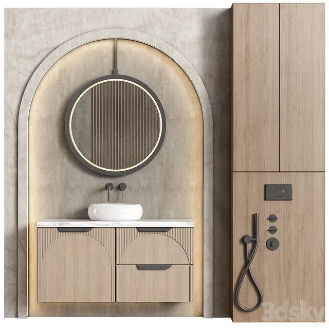 Bathroom furniture 003 in a modern minimalist style 3D Model Bathroom furniture 003 in a modern minimalist style 3D Model