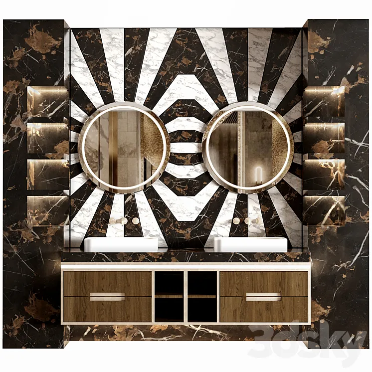 bathroom furniture 01 3D Model Free Download