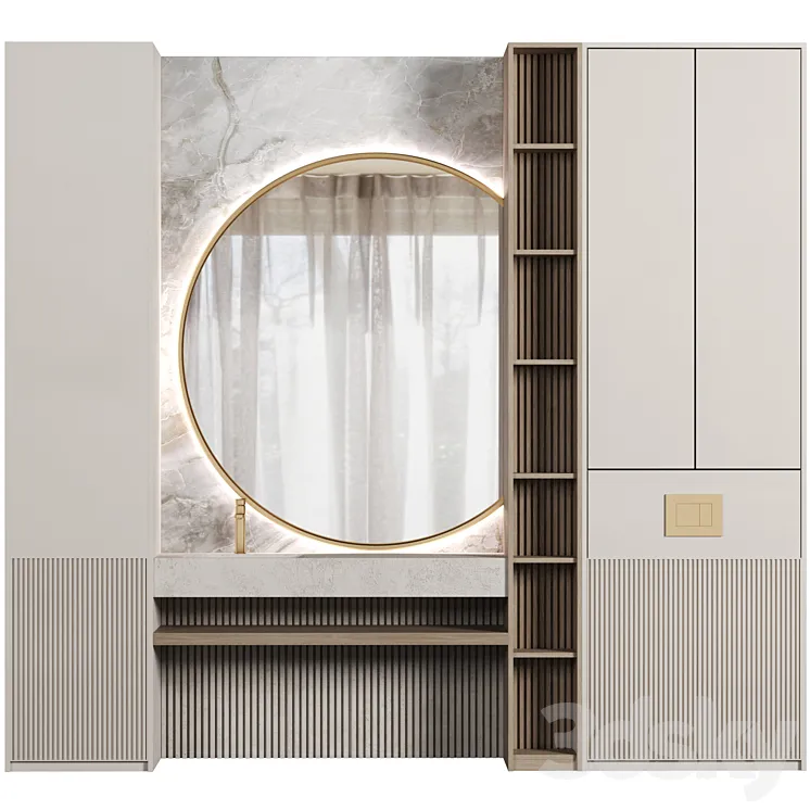 Bathroom Furniture 057 3D Model Free Download