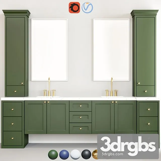 Bathroom Furniture 09 3D Model Download