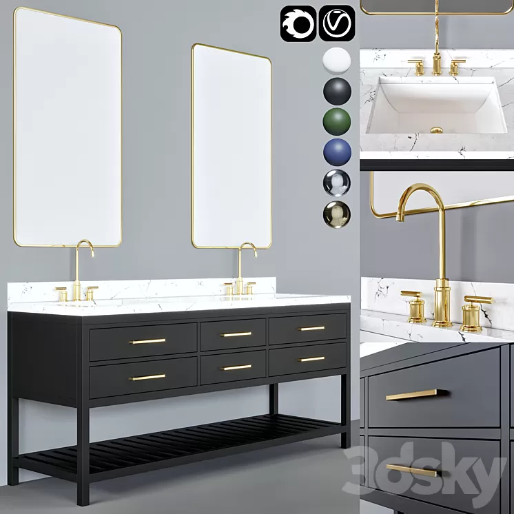 bathroom furniture 13 3D Model bathroom furniture 13 3D Model