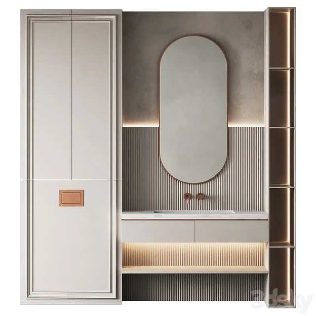 Bathroom furniture 19 (modern style) 3D Model