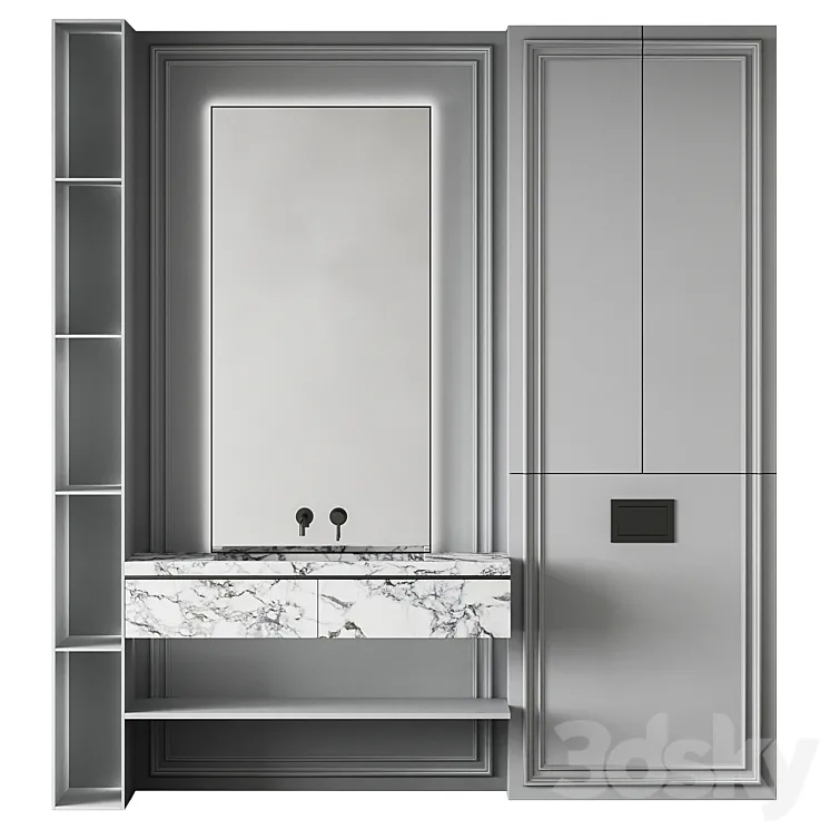 Bathroom furniture 28 3D Model Free Download