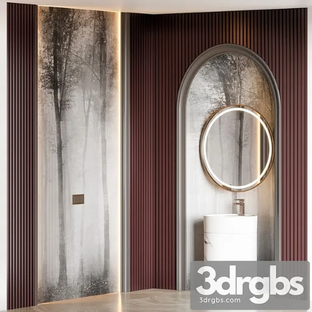 Bathroom furniture 413 3D Model Download