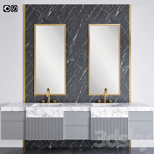 Bathroom furniture 5 3D Model Bathroom furniture 5 3D Model