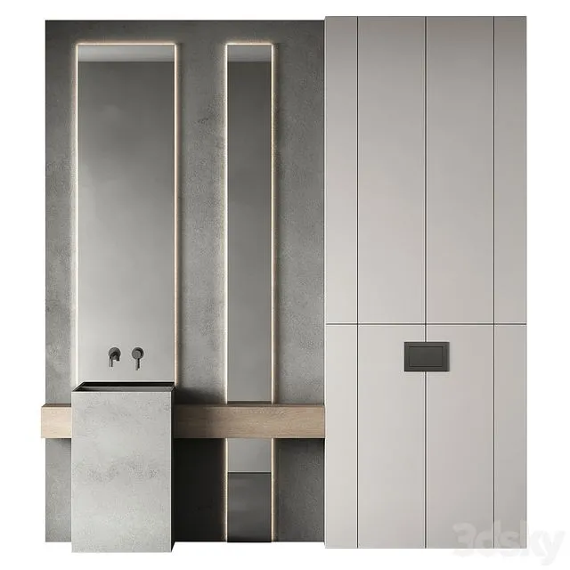 Bathroom furniture 57 (modern style) 3D Model Bathroom furniture 57 (modern style) 3D Model