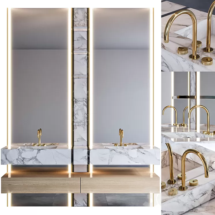 bathroom furniture 59 3D Model Free Download