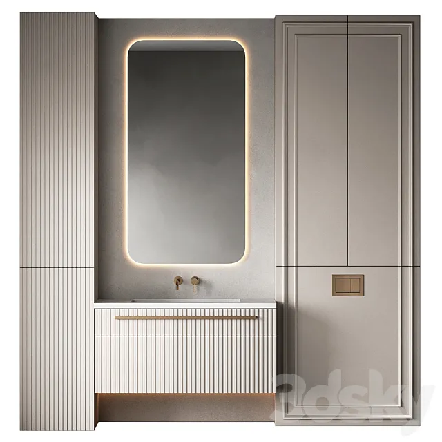 Bathroom furniture 60 3D Model Bathroom furniture 60 3D Model