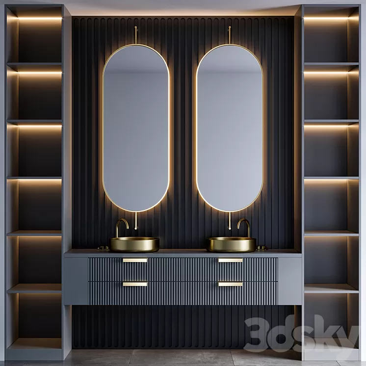bathroom furniture 63 3D Model Free Download