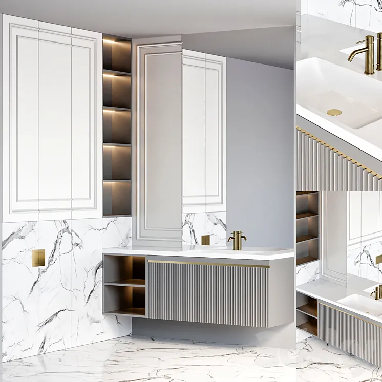 bathroom furniture 83 3D Model Free Download