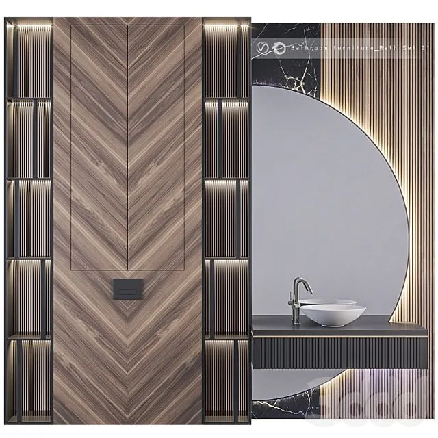 Bathroom furniture Bath Set 21 3D Model Bathroom furniture Bath Set 21 3D Model