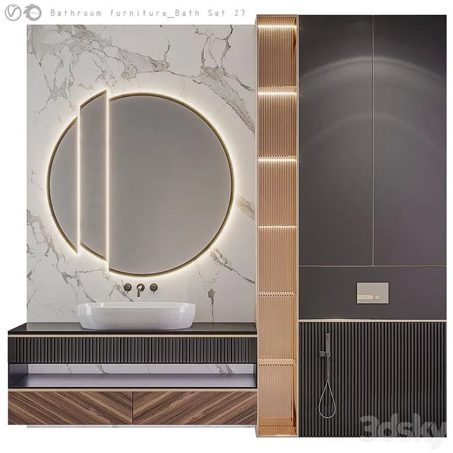 Bathroom furniture Bath Set 27 3D Model Bathroom furniture Bath Set 27 3D Model