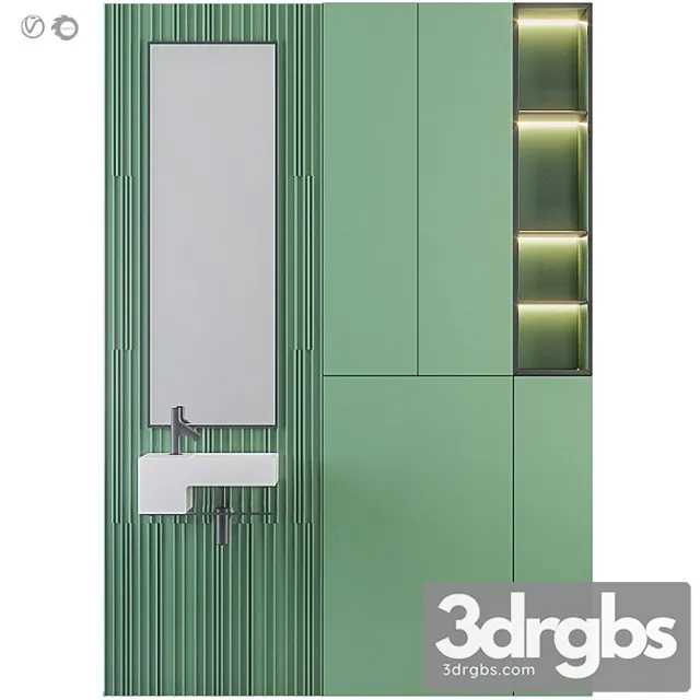 Bathroom Furniture Bath Set 6 3D Model Download