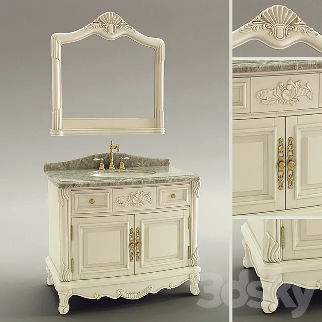 Bathroom Furniture – Bathroom Cabinet BF8220 3D Model Bathroom Furniture – Bathroom Cabinet BF8220 3D Model