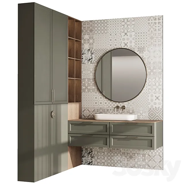 Bathroom furniture by Fauset Bathroom inbani set 111 3D Model