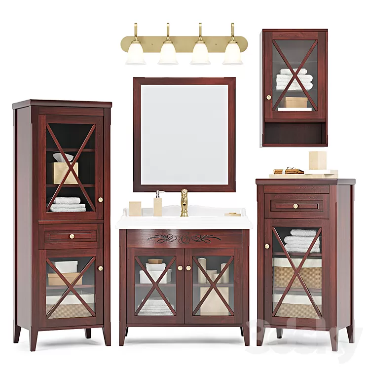 Bathroom furniture Caprigo Napoli 3D Model Bathroom furniture Caprigo Napoli 3D Model