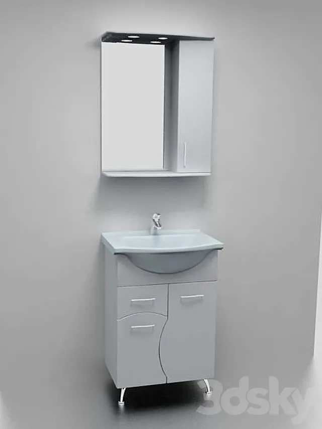 Bathroom furniture DIANA 60 3D Model Bathroom furniture DIANA 60 3D Model