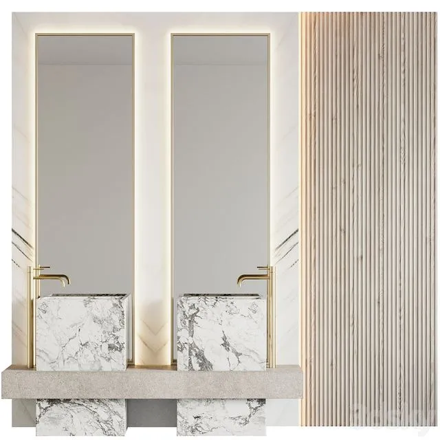 Bathroom furniture №22 3D Model