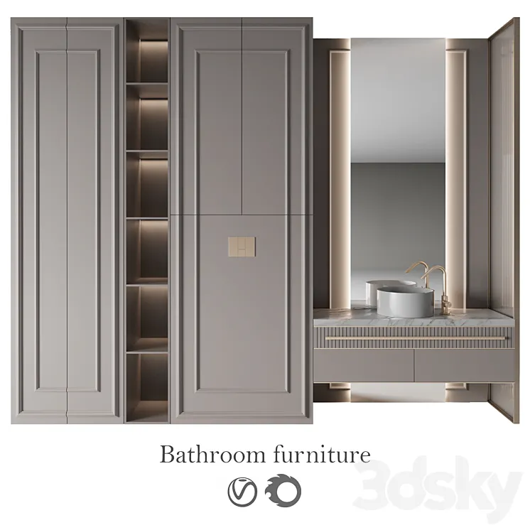 Bathroom furniture №24 3D Model Free Download
