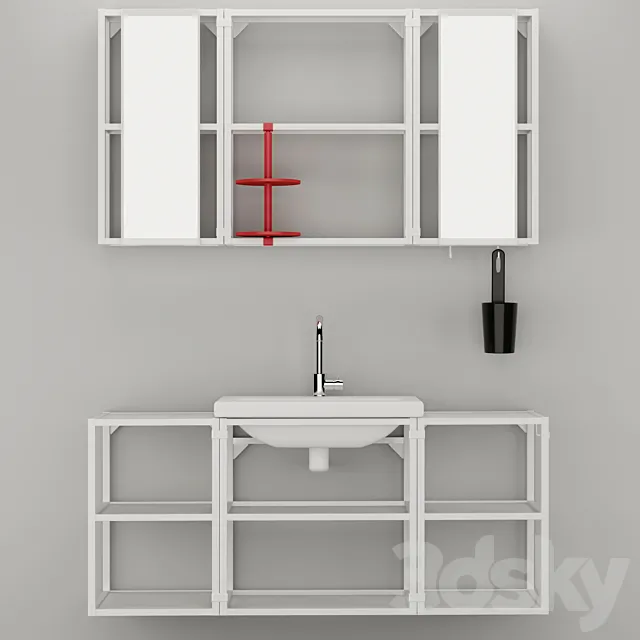 Bathroom furniture ENHET ENHET 3D Model Bathroom furniture ENHET ENHET 3D Model