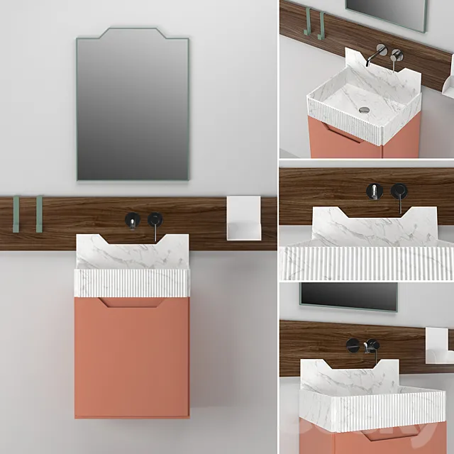 Bathroom Furniture | Ex.t FRIEZE TWO CABINET 3D Model Bathroom Furniture | Ex.t FRIEZE TWO CABINET 3D Model